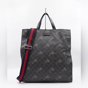 CG30 💟 Gucci GG Supreme Tiger Web Line 2WAY Tote Bag
